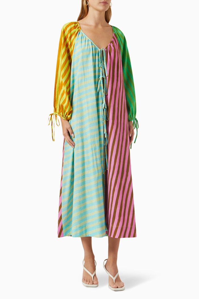 

Bobbie Pool Midi Dress in Organic Cotton, Multicolour