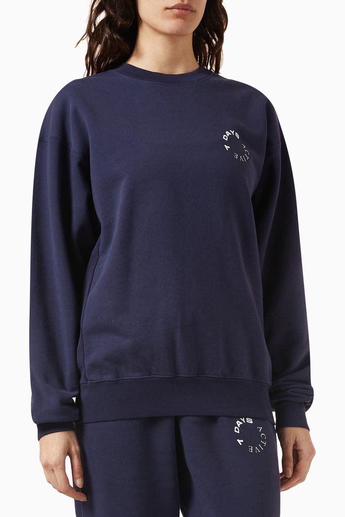 

Monday Logo Sweatshirt in Organic Cotton, Blue