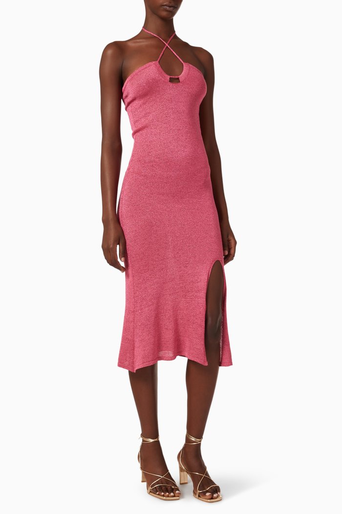 

Dancefloor Midi Dress in Viscose-jersey, Pink