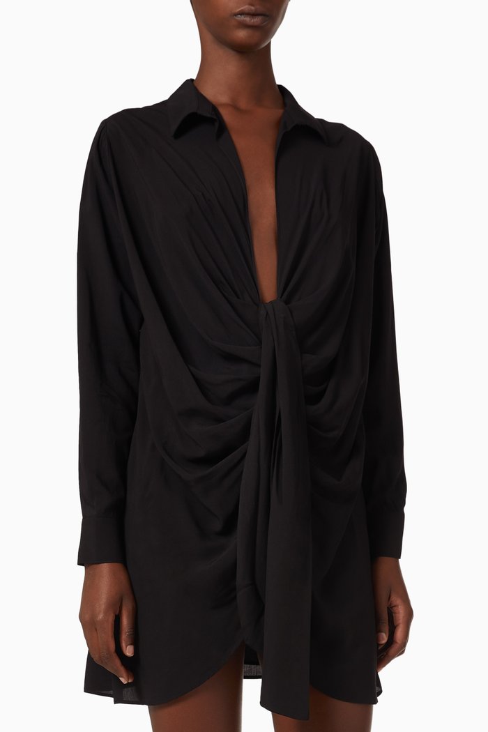 

Liberica Mini Dress in Viscose, Black