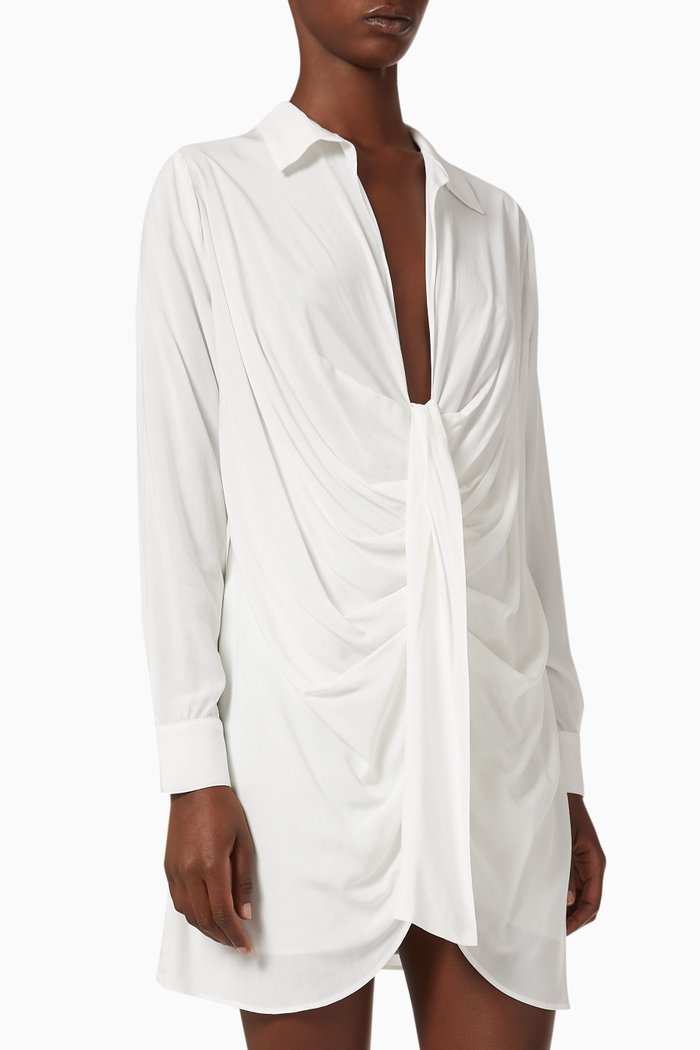 

Liberica Mini Dress in Viscose, White