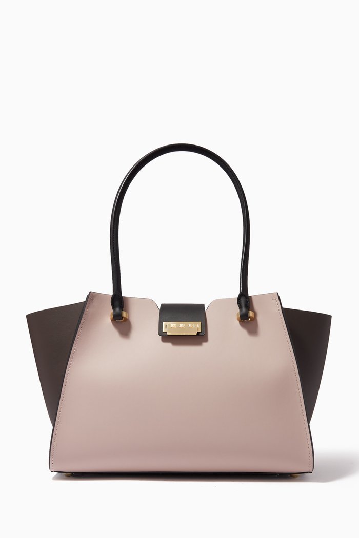 

Eartha Medium Tote Bag in Leather, Brown