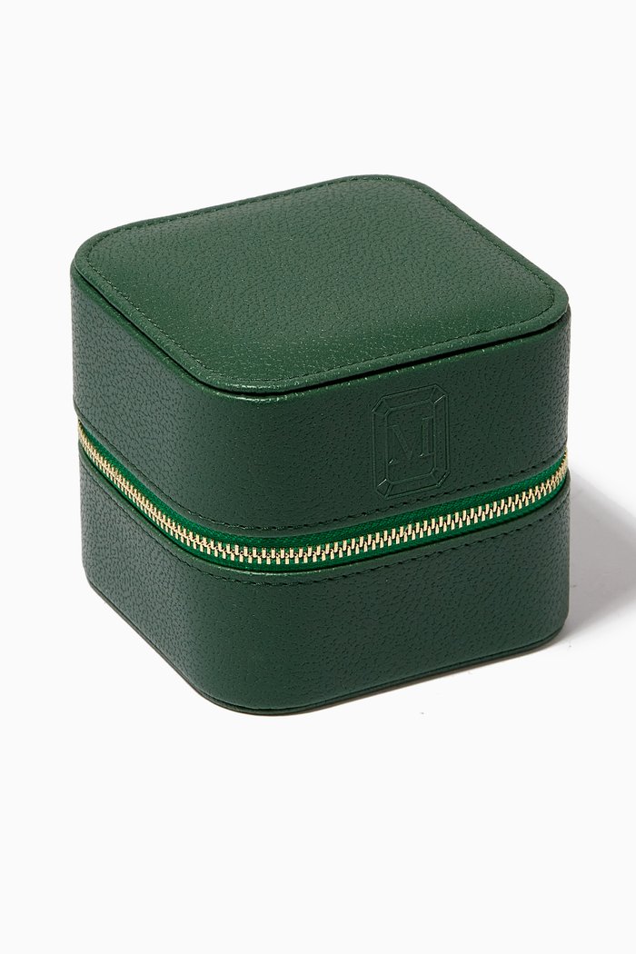 

Jewelry Travel Case in Leather, Green