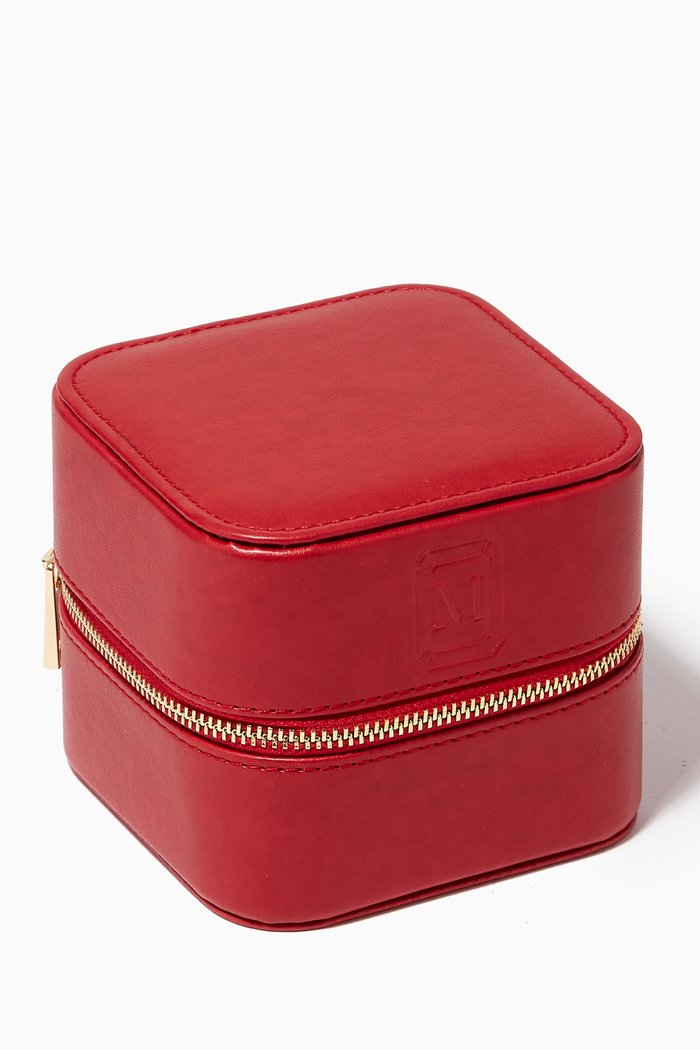 

Jewelry Travel Case in Leather, Red