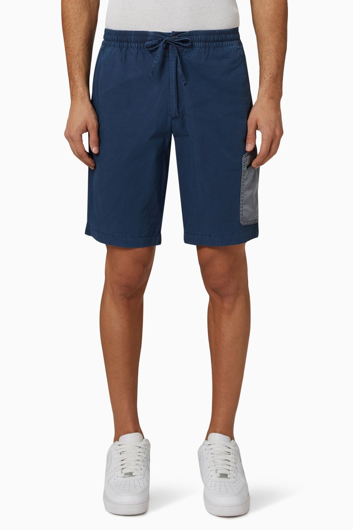 

Dover Zip-pocket Shorts in Cotton, Blue
