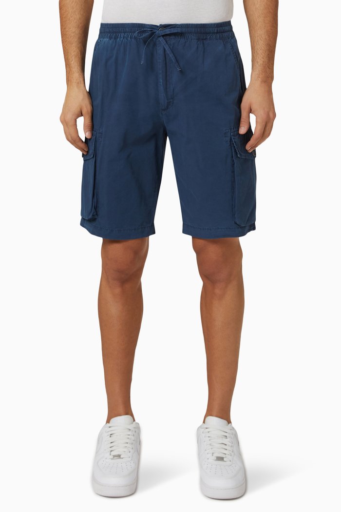 

Harlow Cargo Shorts in Cotton, Blue