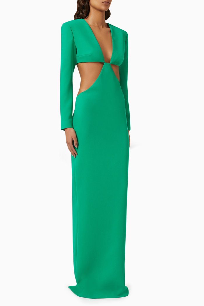 

Cut-out Maxi Dress, Green