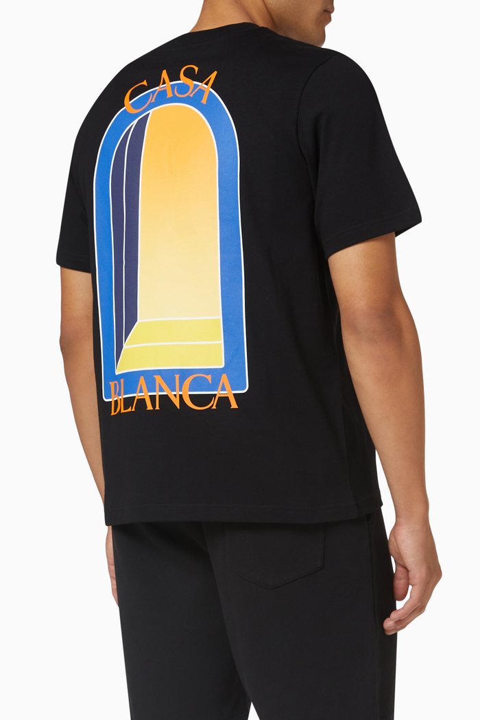 L'arche de Nuit T-shirt in Cotton, Black