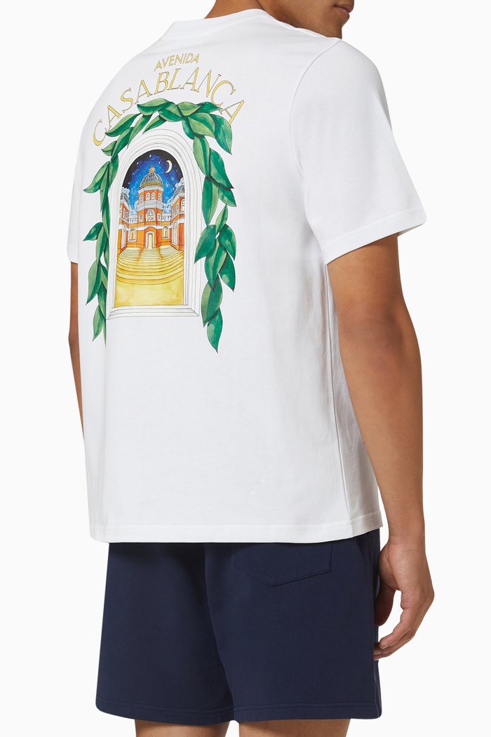 

Avenida Print T-shirt in Cotton, White