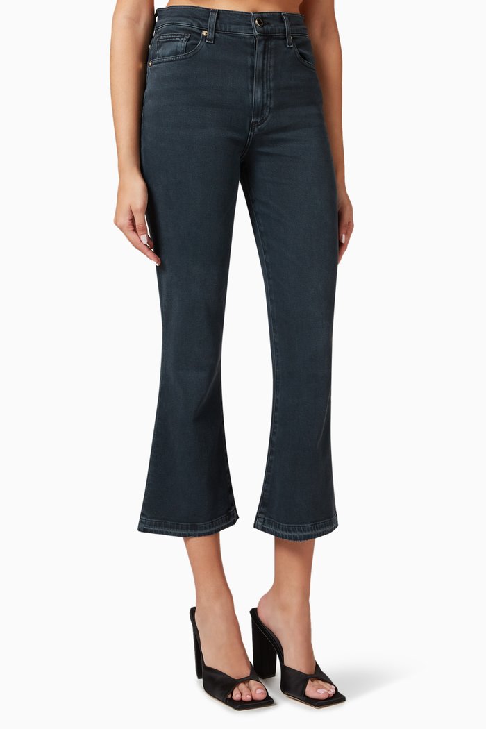 

Bella Cropped Flare-leg Jeans in Denim, Black