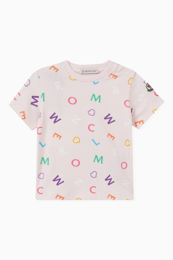 

Alphabet Print T-shirt in Cotton, Pink