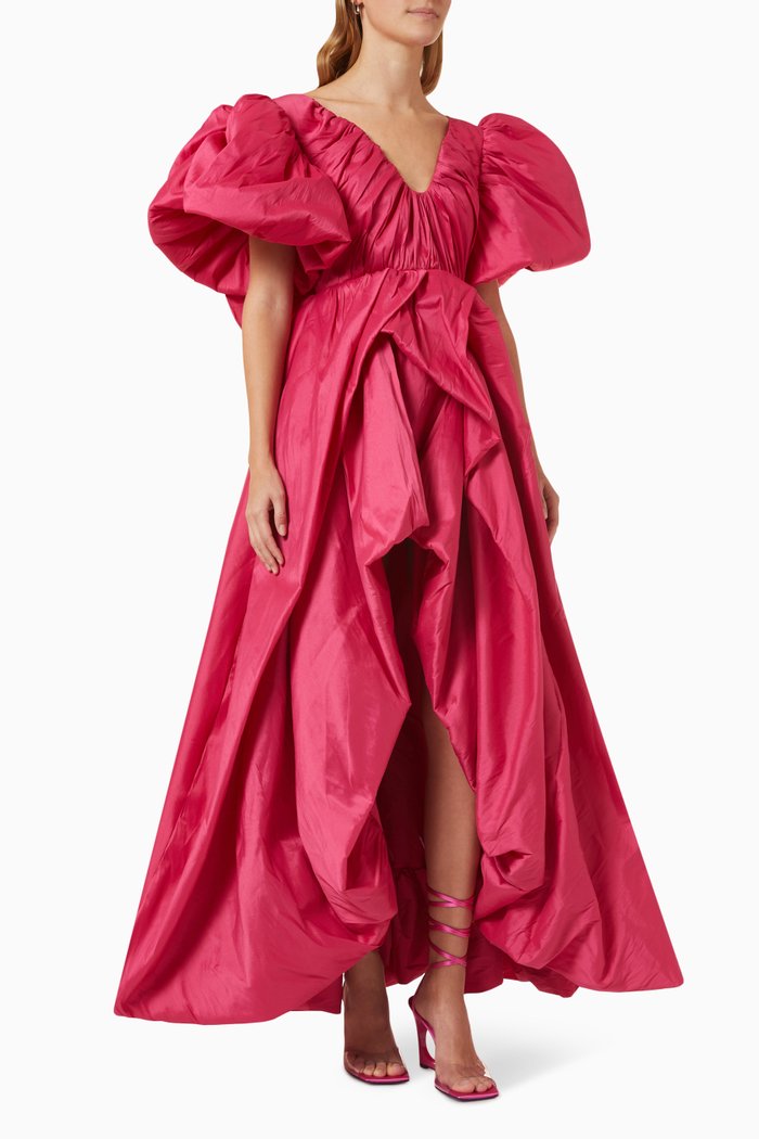 

Manifestation Puffed Gown in Luxe Taffeta, Pink