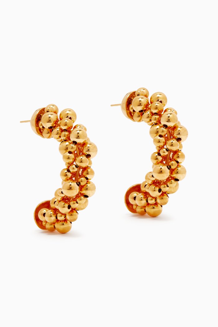 Cluster Half Cuffs in 22kt Gold-plated Bronze
