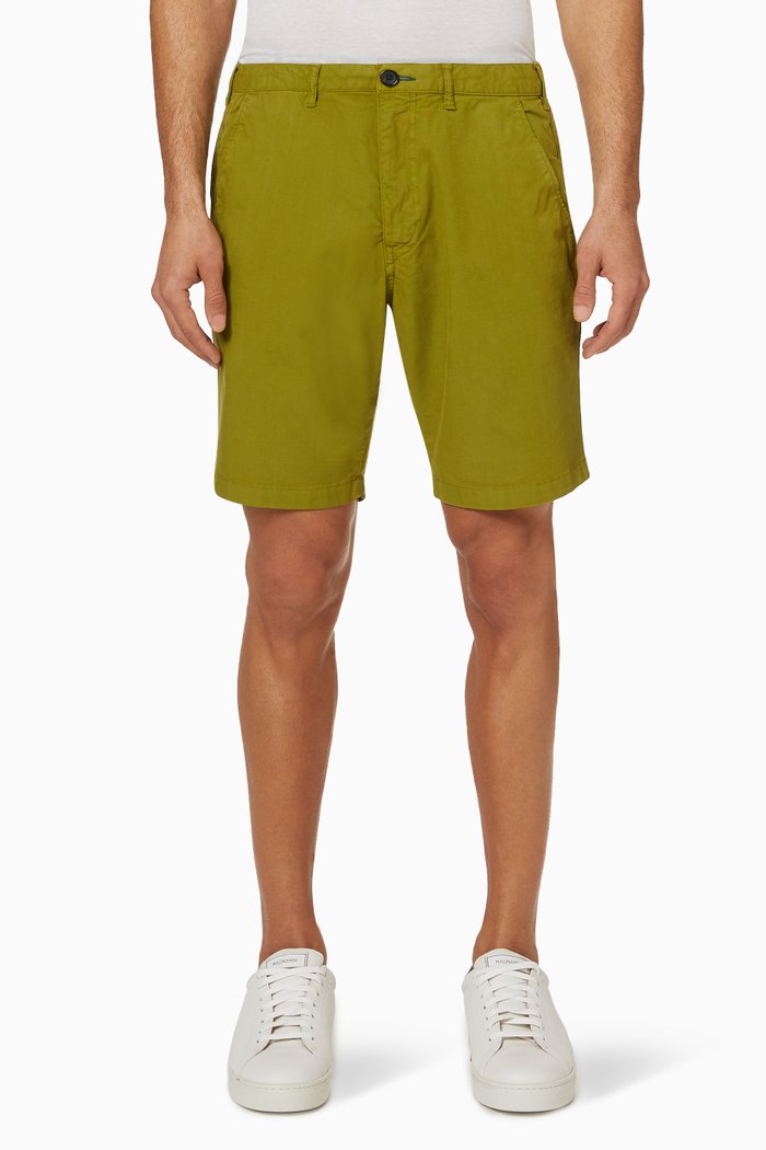 Chino Shorts in Cotton, Green
