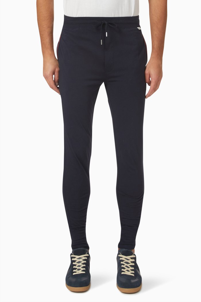 

Lounge Pants in Cotton Jersey, Blue