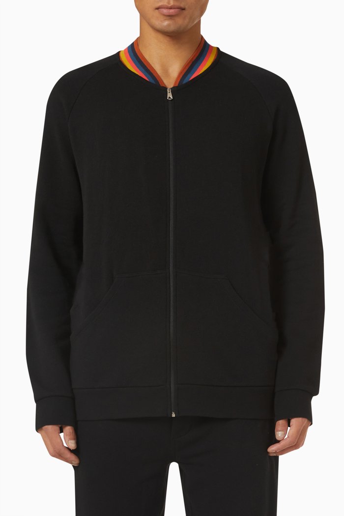 

Bomber Jacket in Cotton, Black