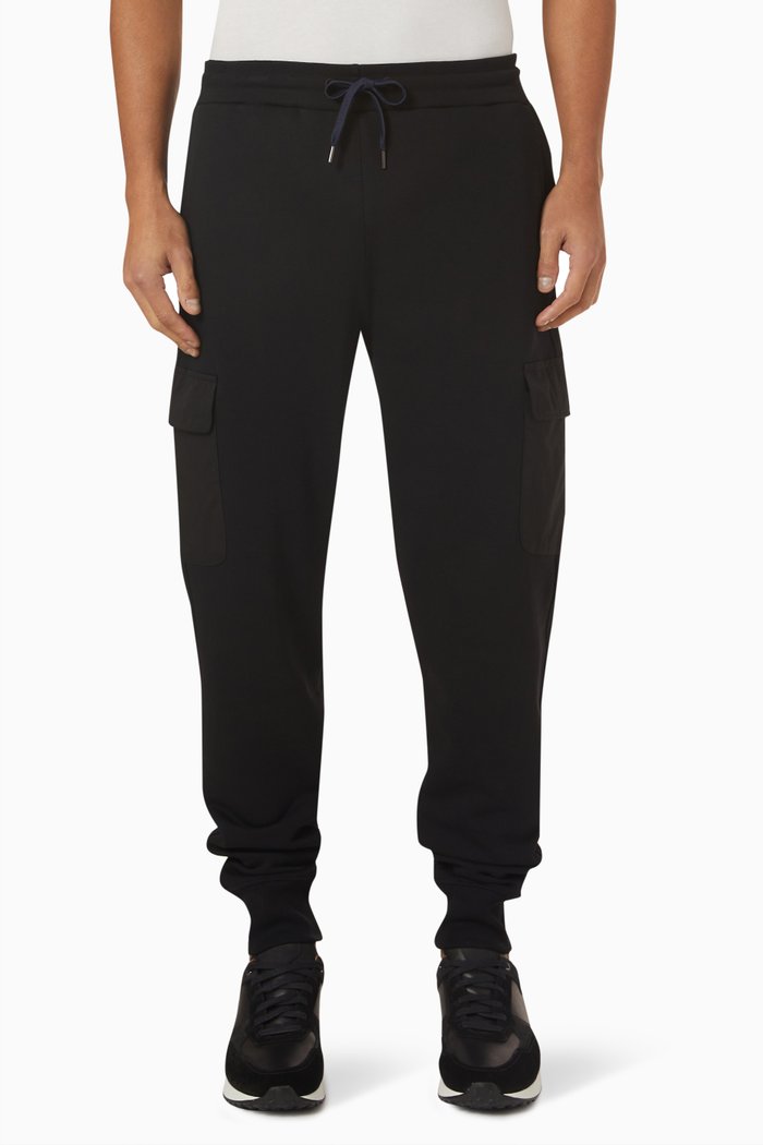 

Cargo Sweatpants in Cotton, Black