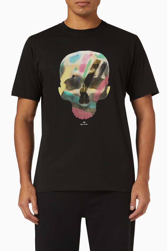 

Skull T-Shirt in Organic Cotton-jersey, Black