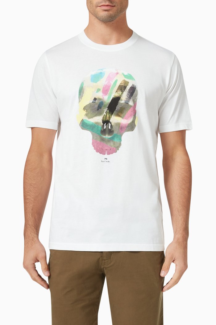 

Skull T-Shirt in Organic Cotton-jersey, White