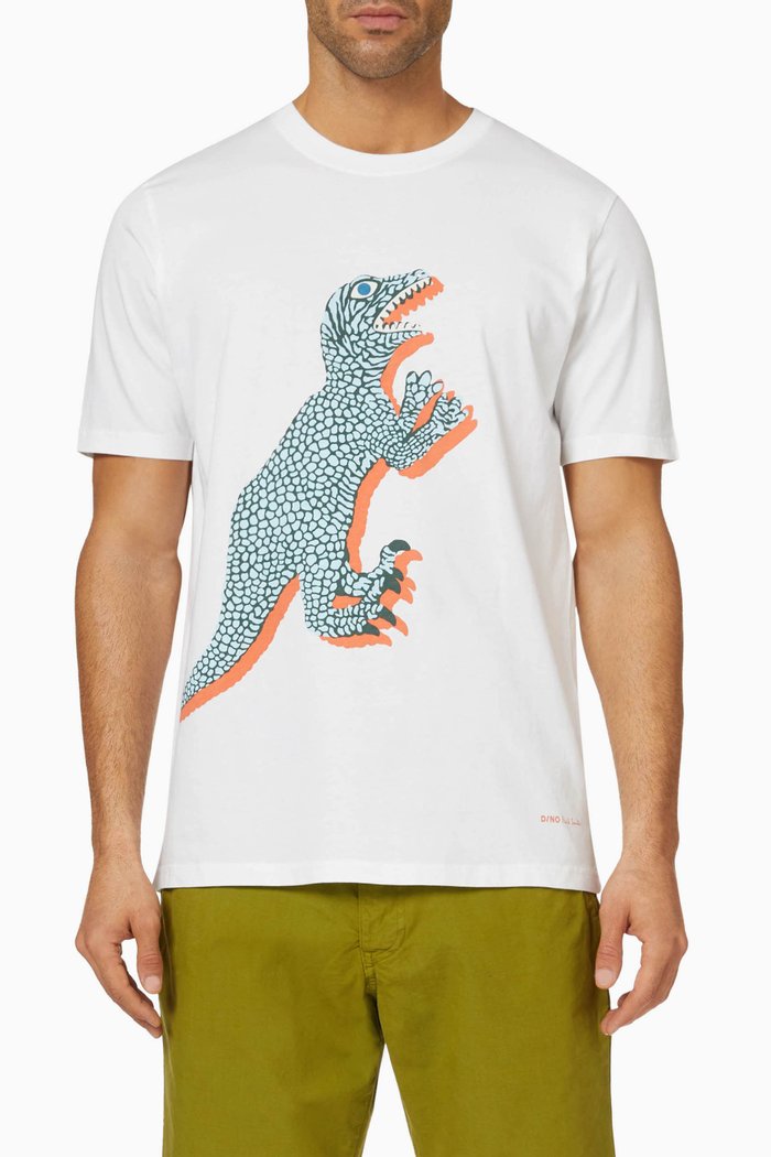 

Graphic Print T-shirt in Cotton, White