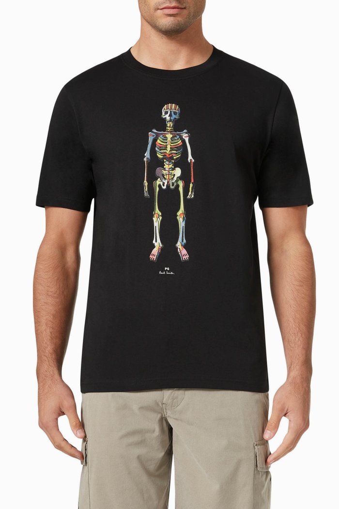 

Skeleton T-shirt in Organic Cotton-jersey, Black