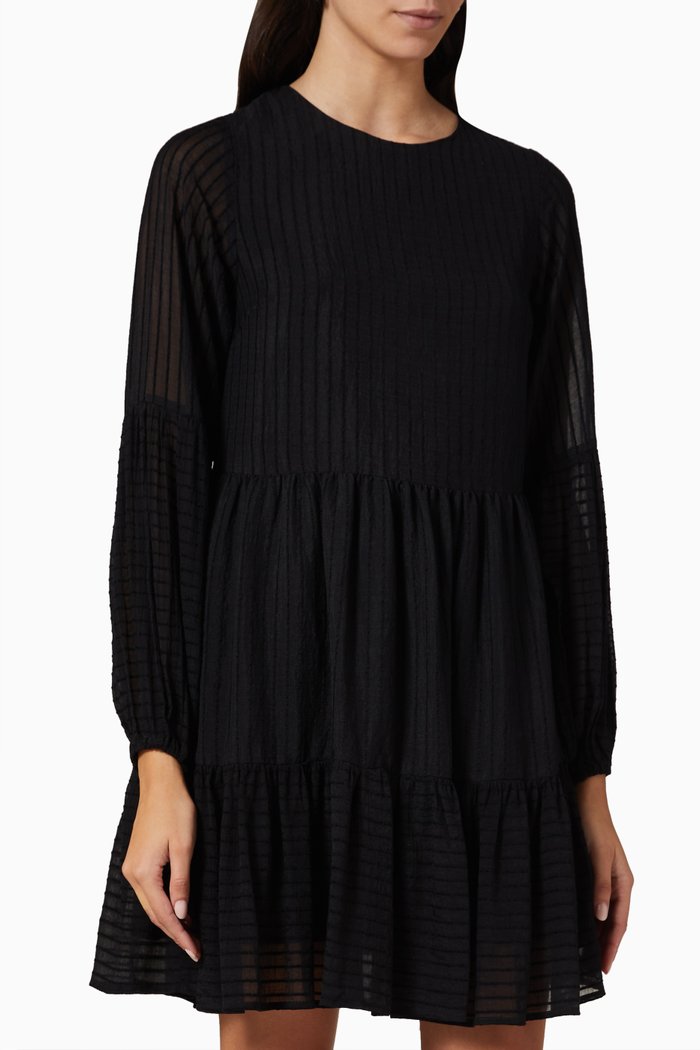 

Lylah Tiered Mini Dress, Black