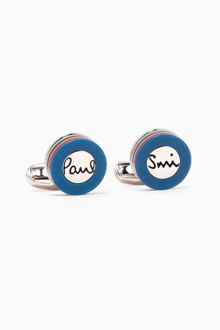 

Signature Disc Cufflinks in Metal, Multicolour