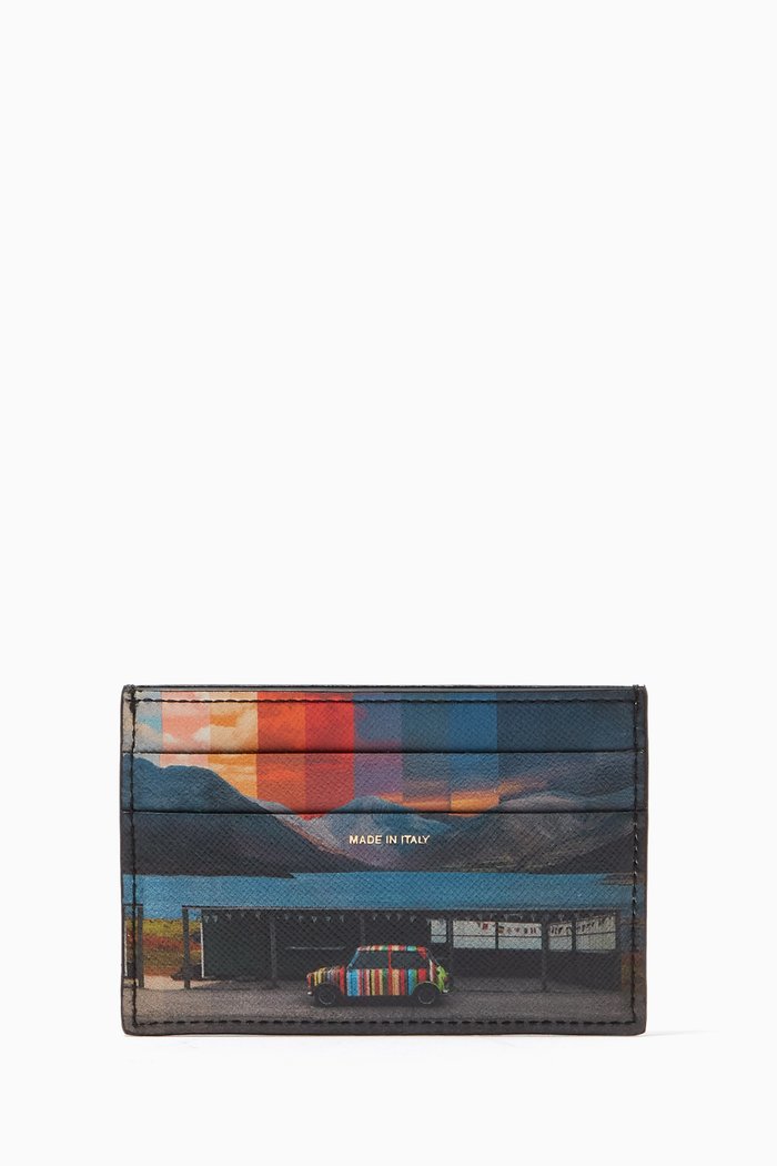 

Mini Mountain Card Holder in Leather, Black