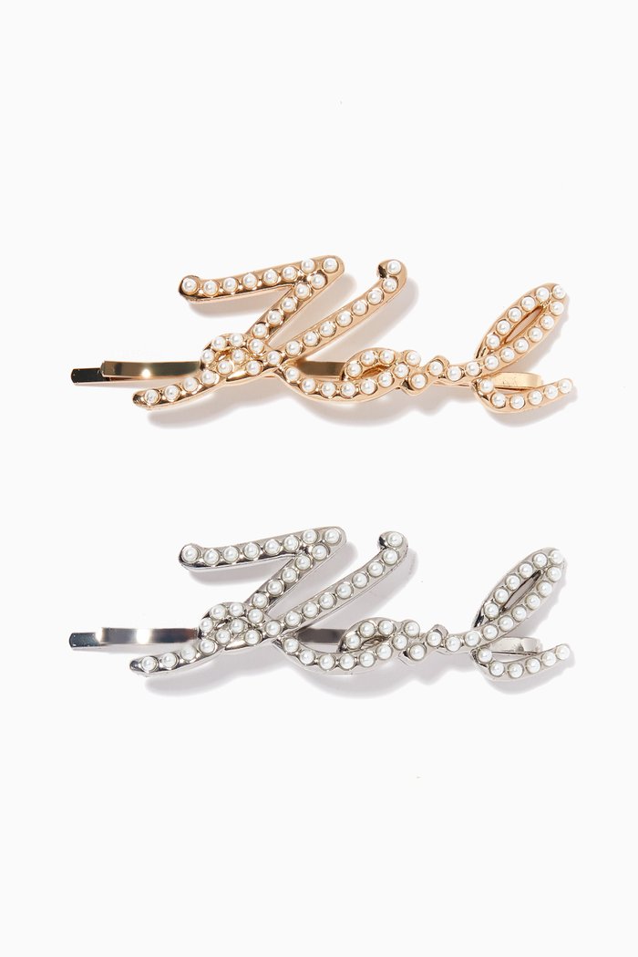 

K/Signature Hair Pins in Metal, Multicolour