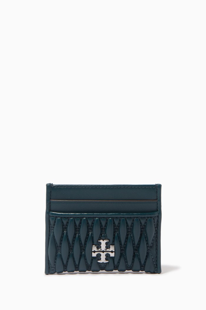 

Kira Ruched Card Case in Napa, Green