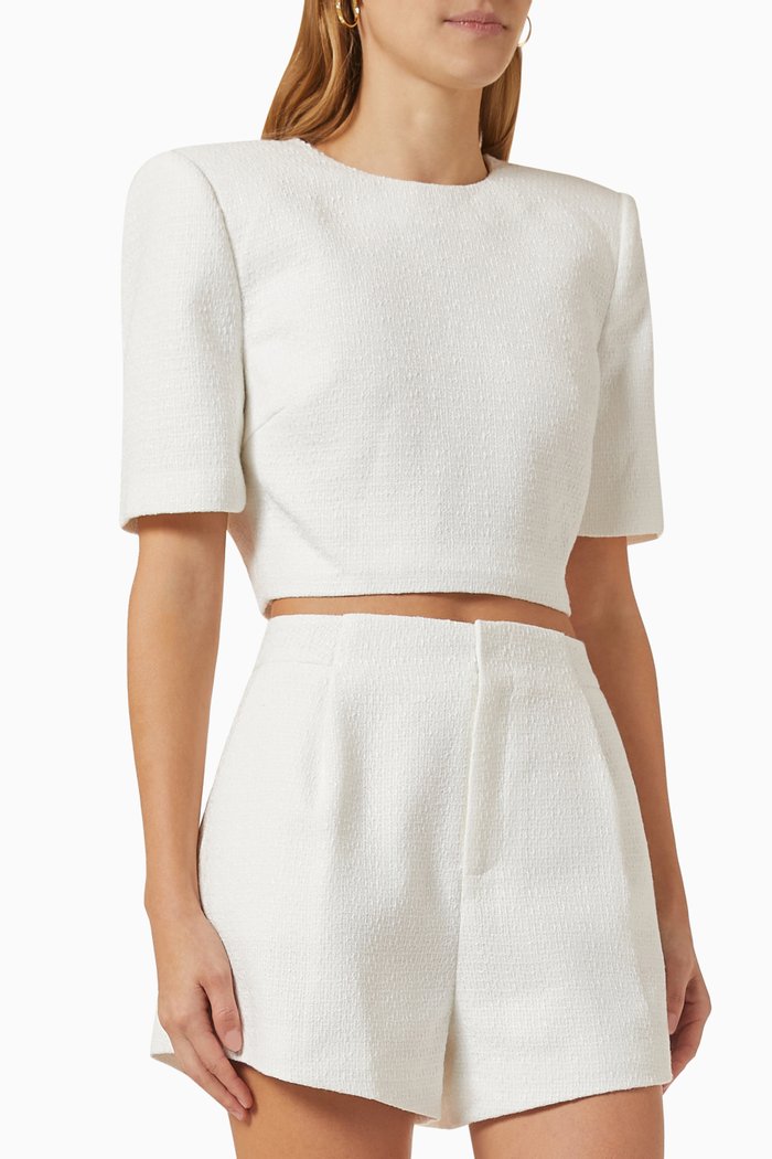 

Deep Notion Crop Top, White