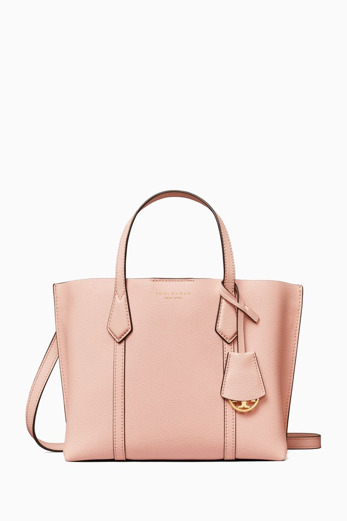 

Small Perry Tote in Pebbled Leather, Pink
