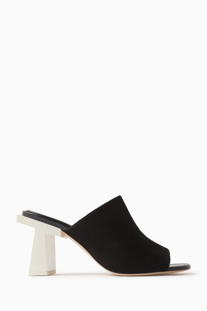 

Block T 90 Mule Sandals in Suede, Black