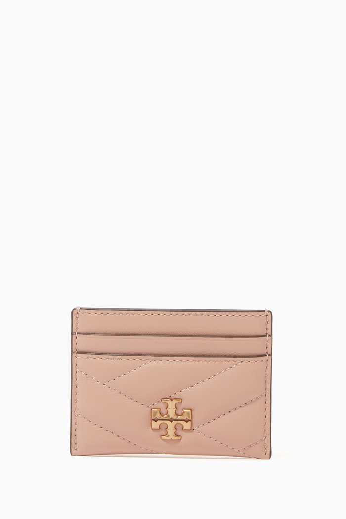 

Kira Card Case in Chevron Leather, Brown