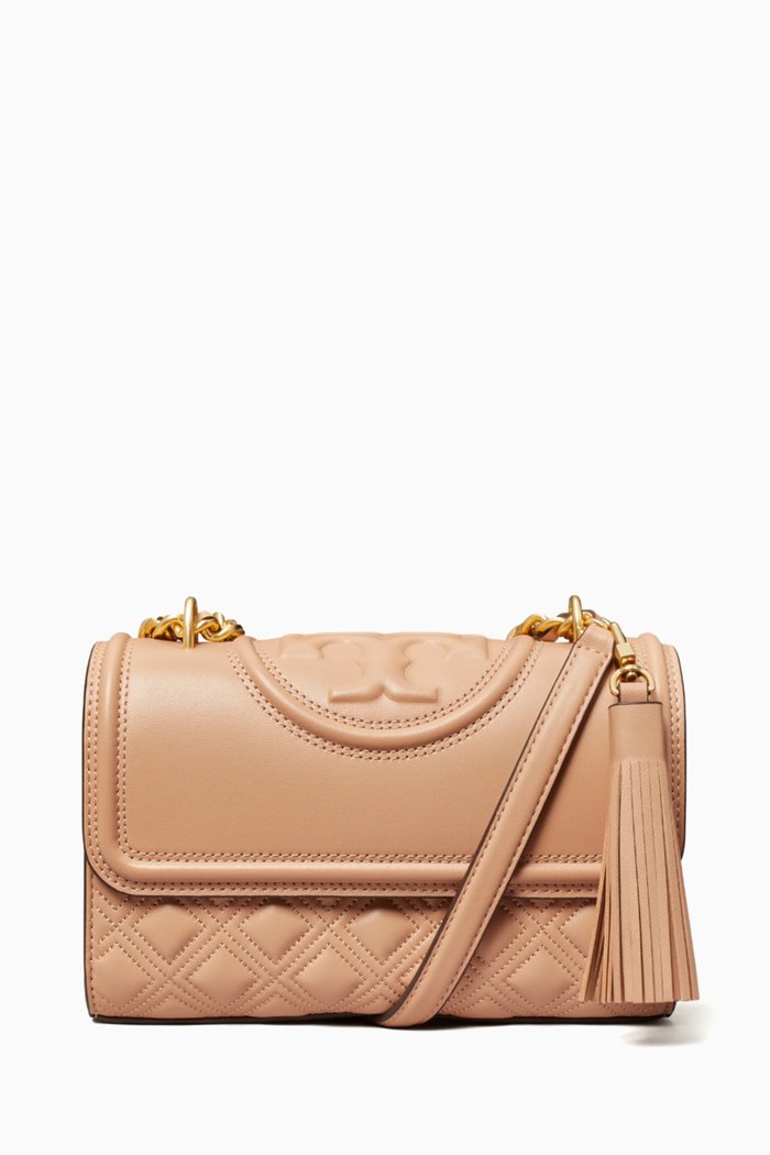 

Small Fleming Shoulder Bag in Leather, Brown