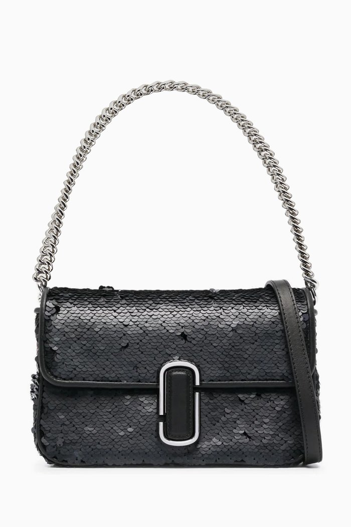 

Mini The J Sequin Shoulder Bag, Black