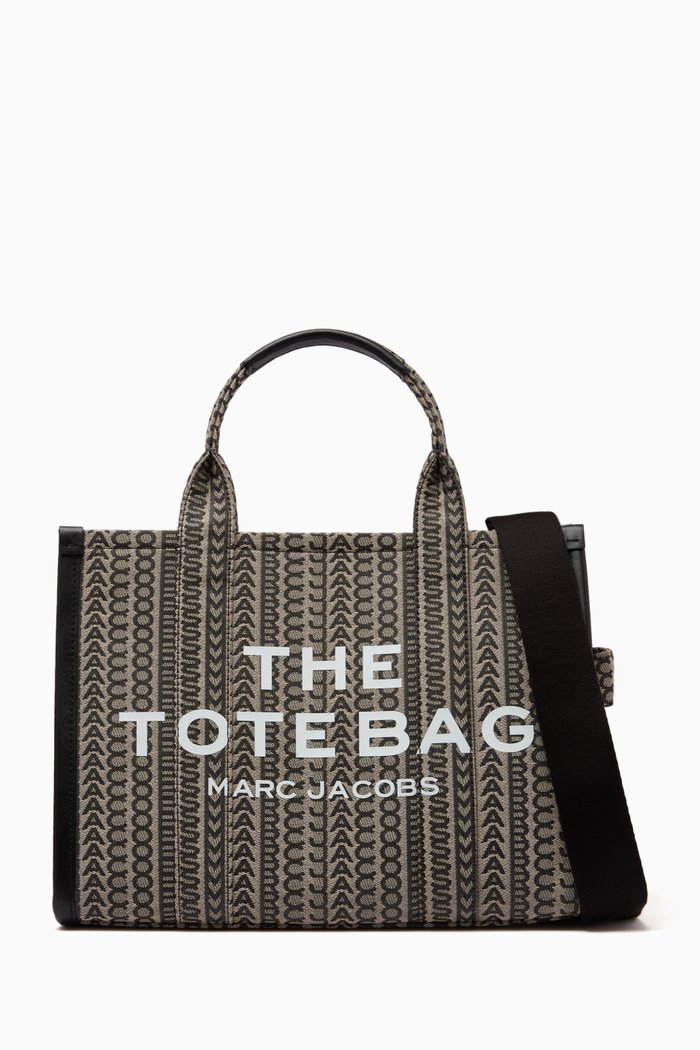 

The Medium Tote Bag in Monogram Jacquard, Neutral