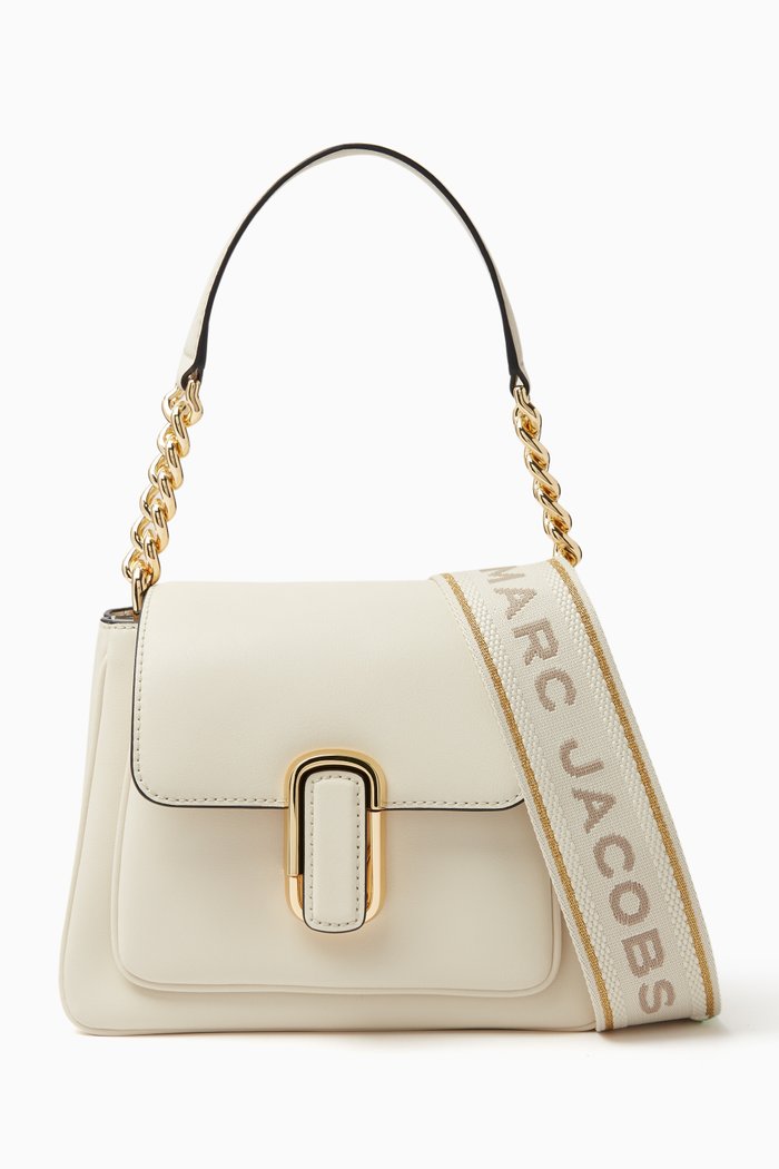 

The J Marc Mini Satchel Shoulder Bag in Leather, White