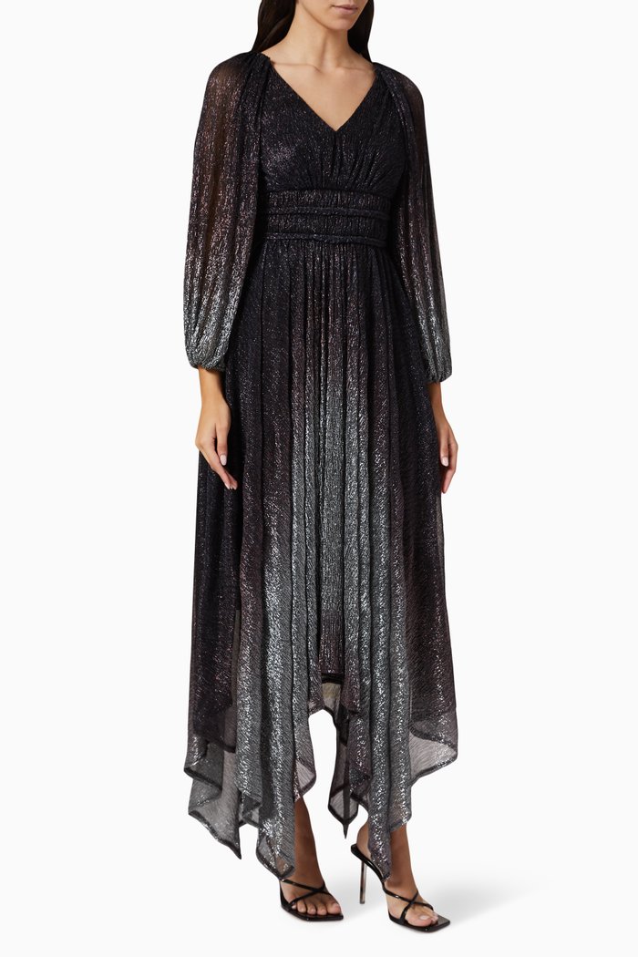 

Gradient Glittered Maxi Dress, Brown