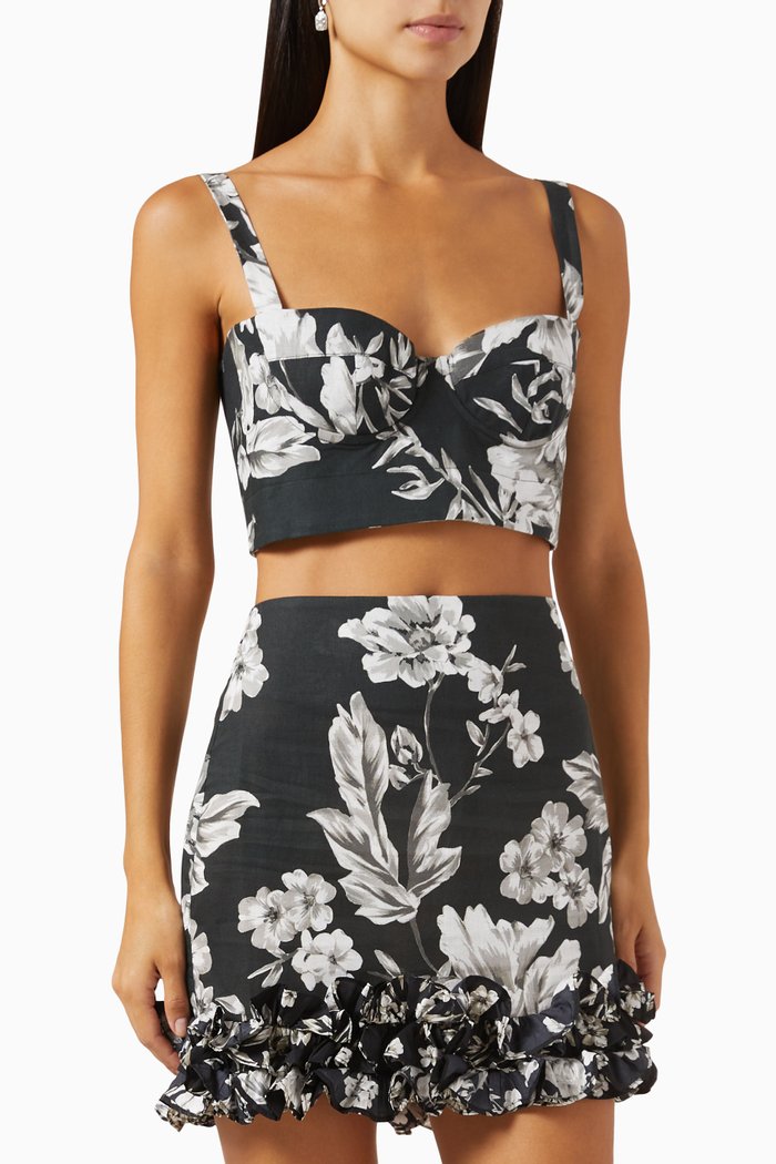 

Formentra Bralette in Cotton Linen, Black