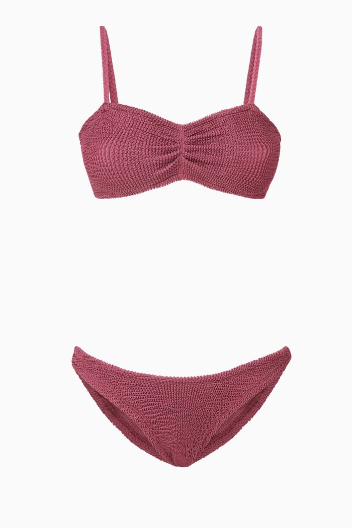 

Aura Bikini Set in Crinkle Fabric, Purple