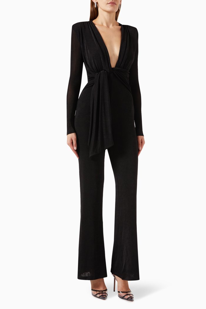 

Thelka Slinky Jumpsuit in Jersey, Black
