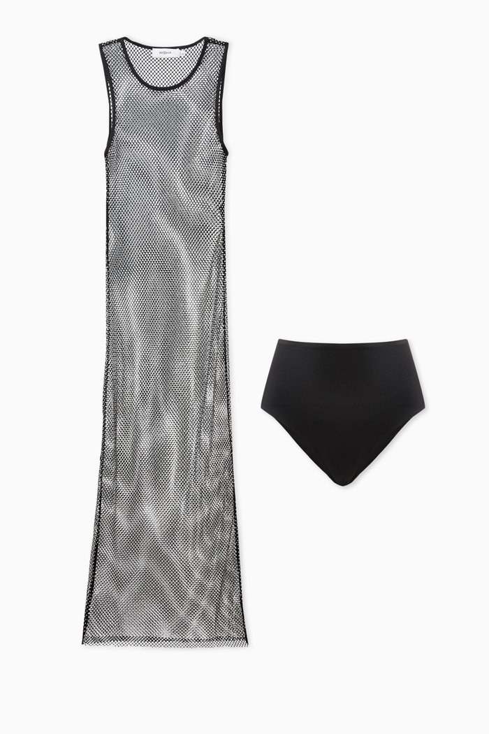 

Adana Diamante Midi Dress, Black