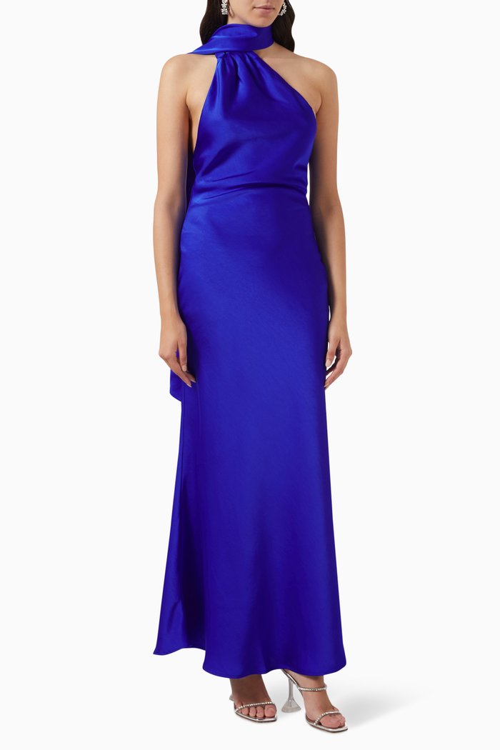 

Alastair Gown in Satin, Blue