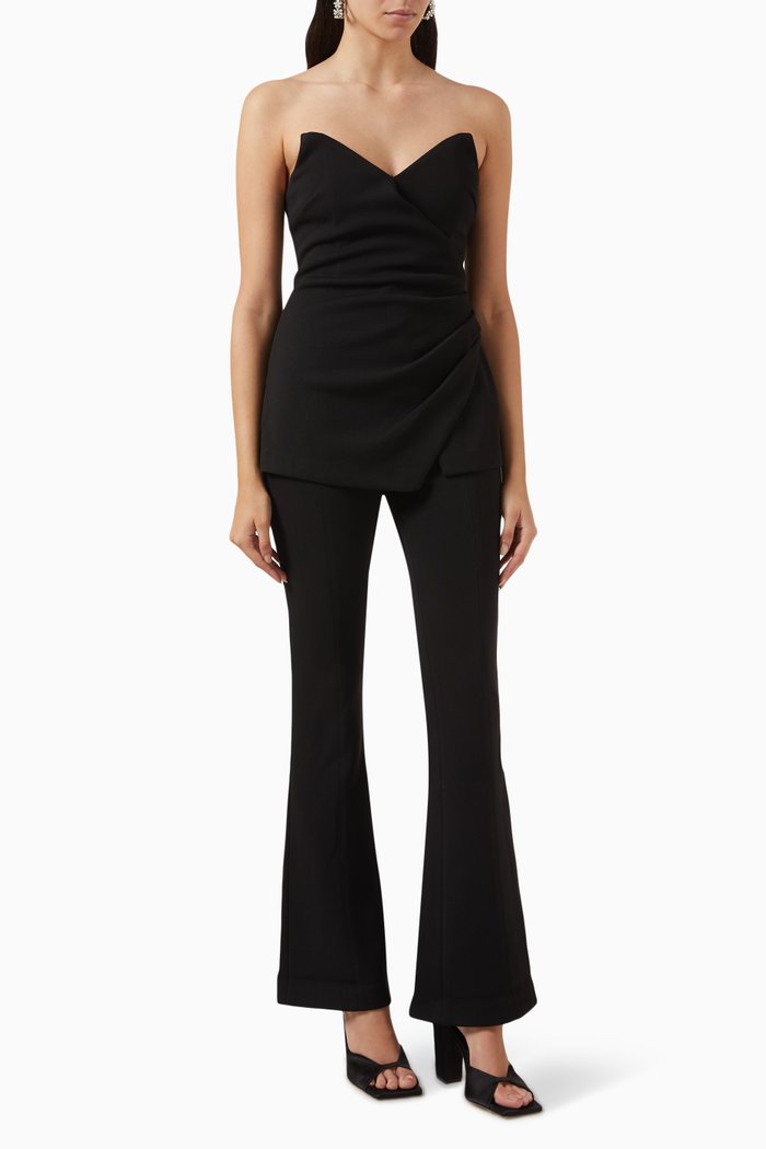 

Grayson Jumpsuit in Bonded-crepe, Black