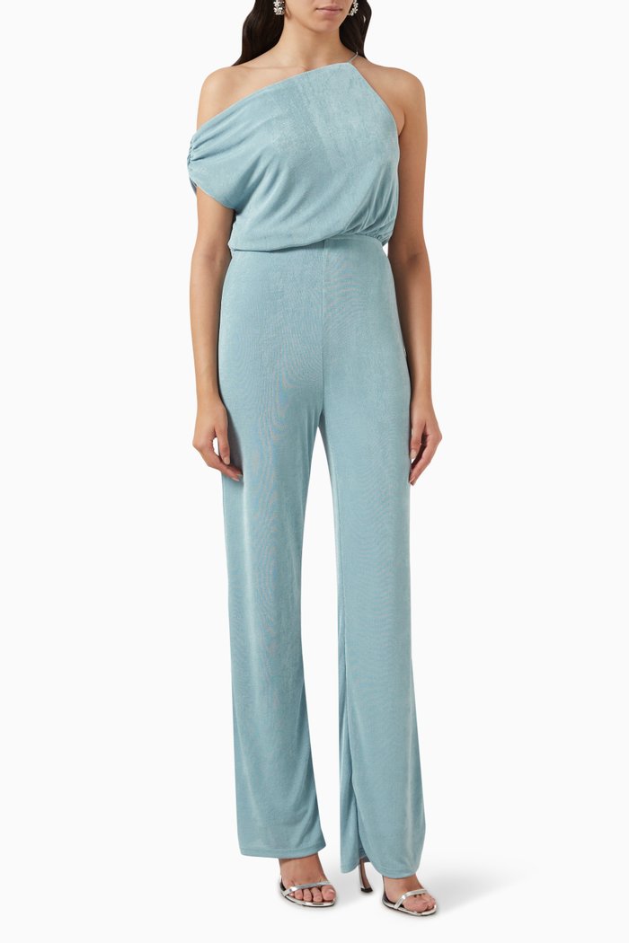 

Emer Slinky Jumpsuit in Jersey, Blue