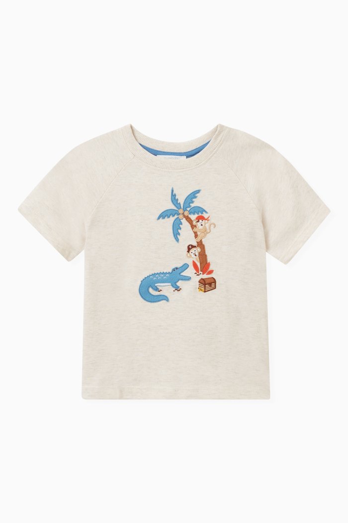 

Snap Snap Relaxed T-shirt in Cotton, Neutral