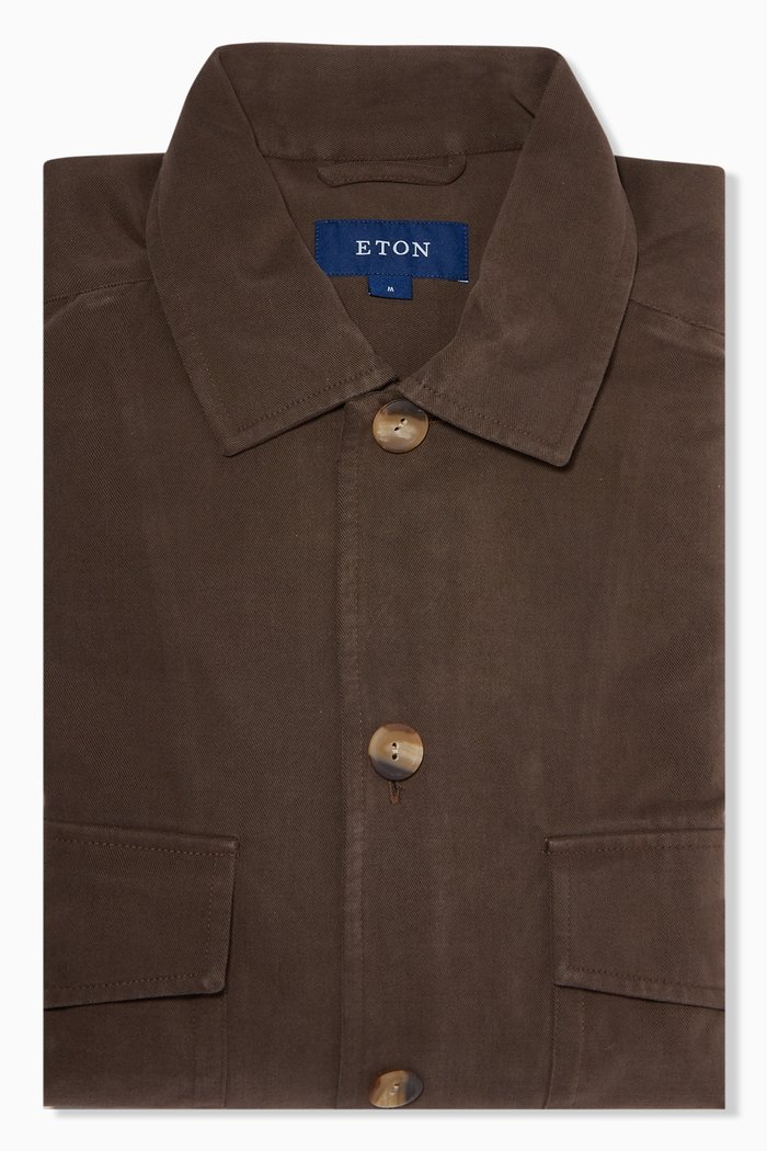 

Overshirt in Moleskine, Brown