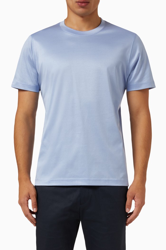 

Filo di Scozia T-shirt in Cotton, Blue