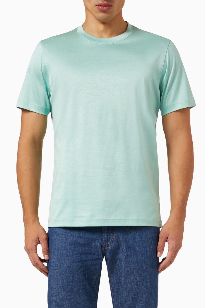 

Filo di Scozia T-shirt in Cotton, Green